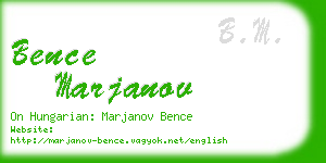 bence marjanov business card